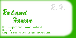 roland hamar business card